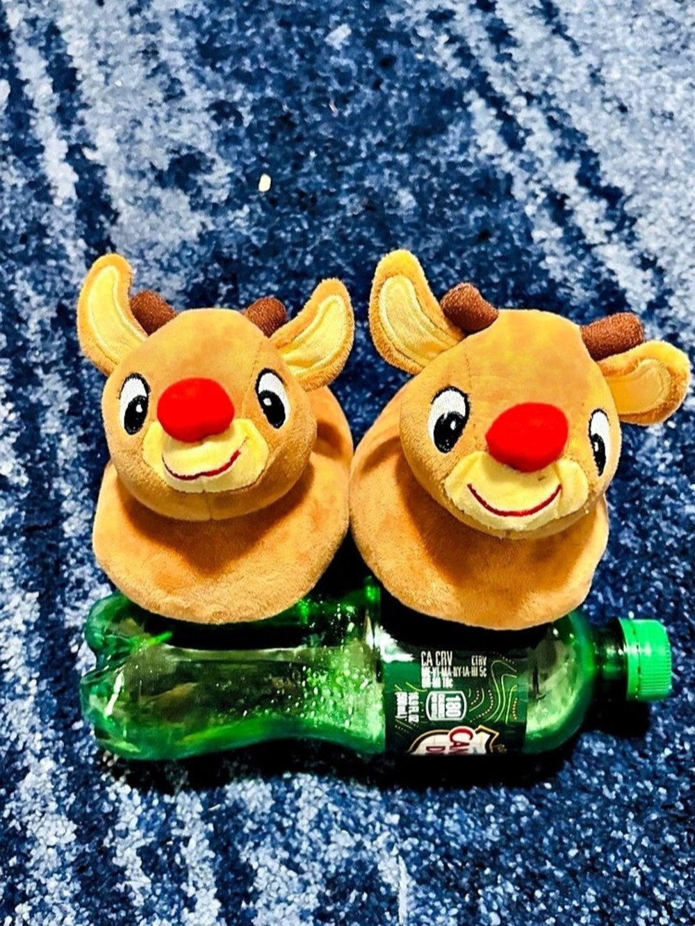 Reindeer Slippers Orange & Red